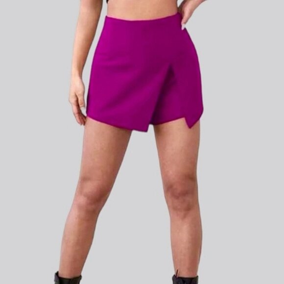 Fuschia Split Skorts- Skirt Shorts- L (smaller fit) - Picture 1 of 16